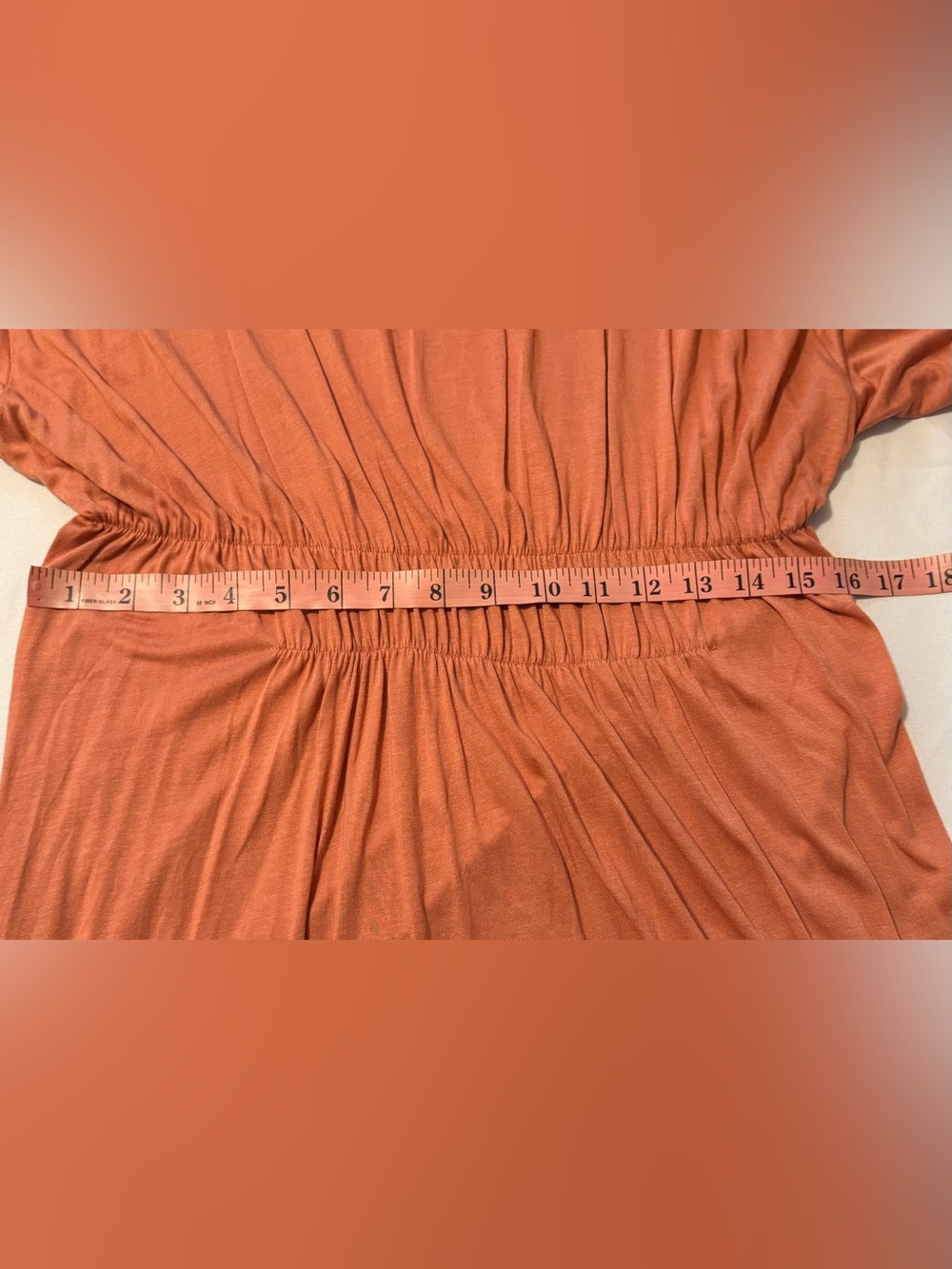 FP Beach Boho Long Open Sleeve Maxi Dress in Rust Orange Sz M - Picture 8 of 9